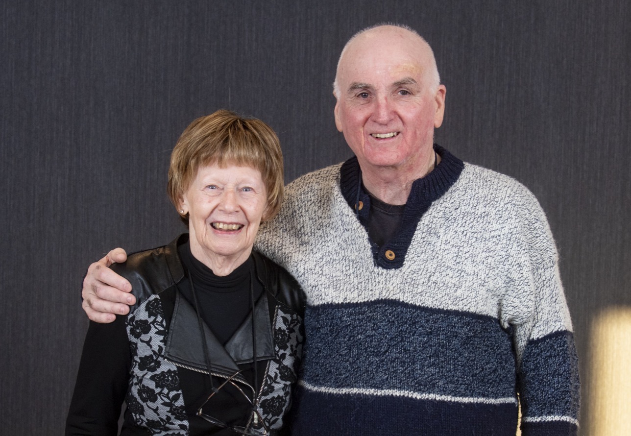 Dementia NI Founding Members Frances Cousley and John McErlane pictured at the Dementia NI AGM, December 2025