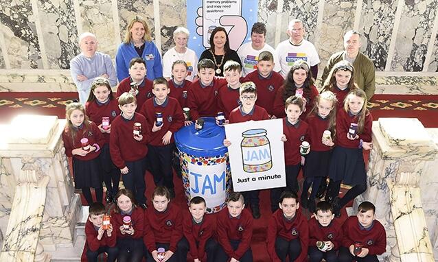St Oliver Plunkett Primary school pupils Dementia JAM Card art project